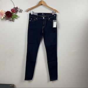 NWT 7 For All Mankind The Skinny Dark Wash Jeans 28